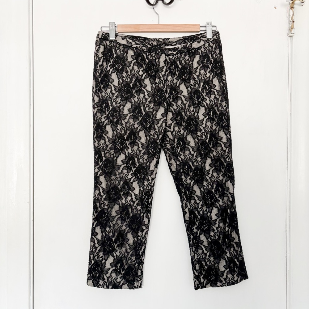 Black Lace Capri Pants